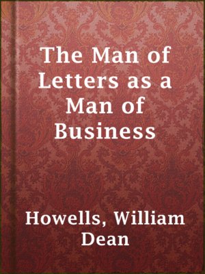 cover image of The Man of Letters as a Man of Business